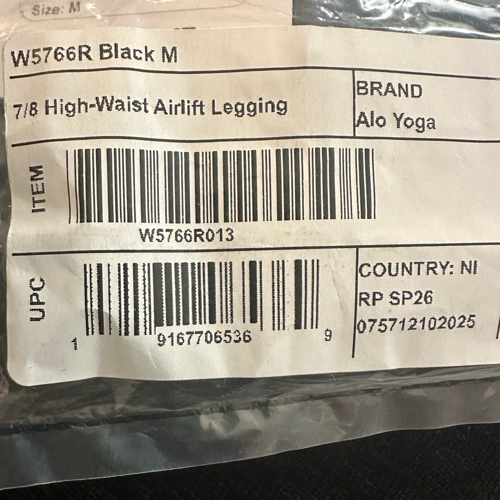 7 / 8 High-Waist Airlift Legging -Black- - Picture 3 of 3